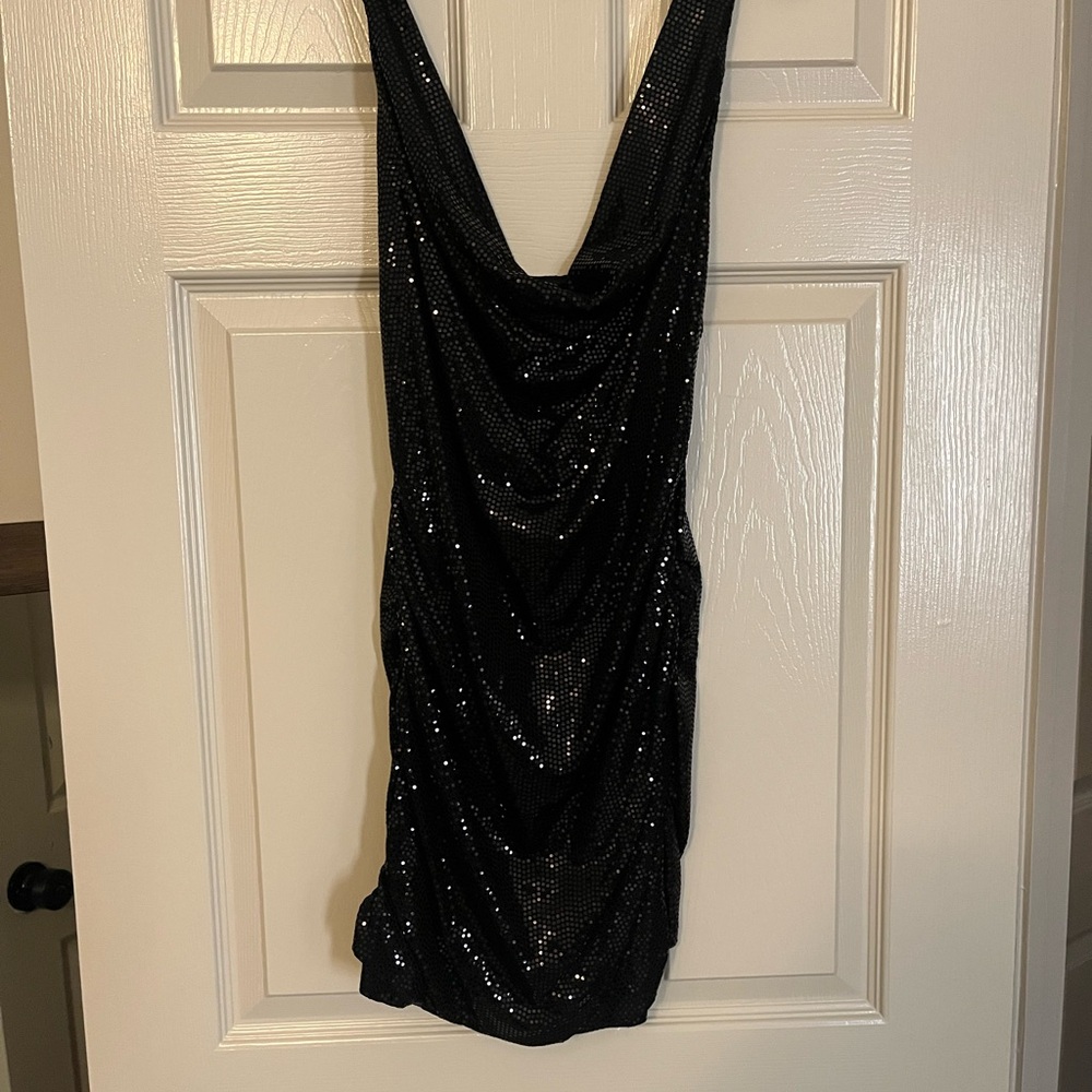 Black Sequin Dress